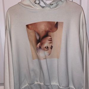 Ariana Grande Sweetener album cover cropped hoodie
